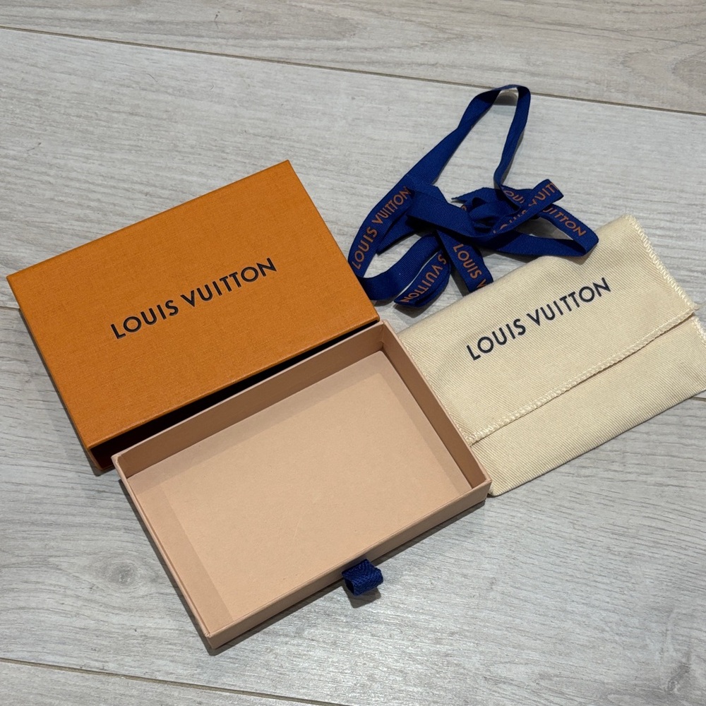 Louis Vuitton Orange Box with Blue Ribbon